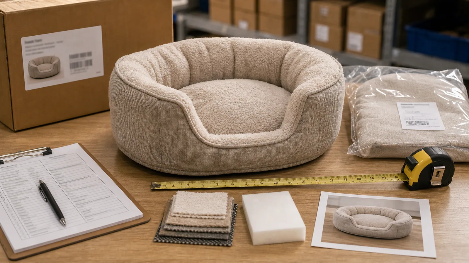 Pet bed landed cost teardown workspace