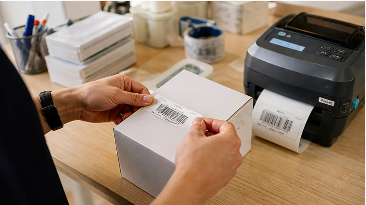 China-side labeling, barcode, and package prep work