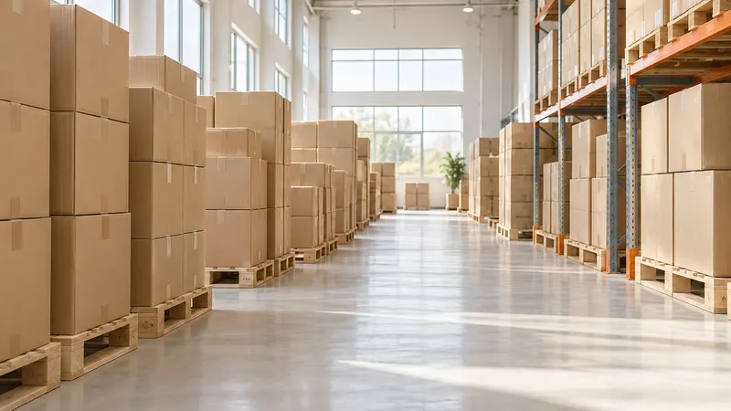 Cartons in storage