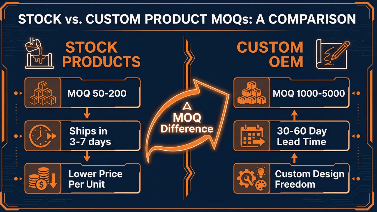 Stock products vs custom OEM: MOQ and lead time comparison