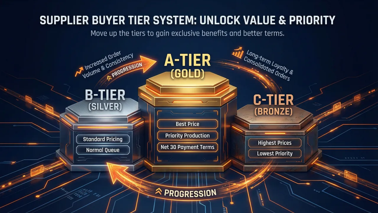 Supplier buyer tier system: how to become an A-tier customer