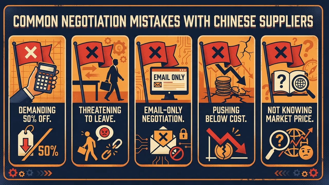 Common negotiation mistakes to avoid with Chinese suppliers