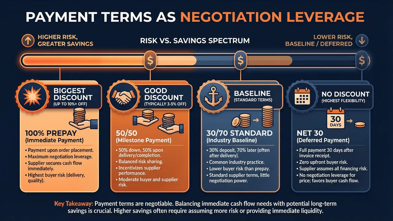 Payment terms as negotiation leverage with Chinese suppliers