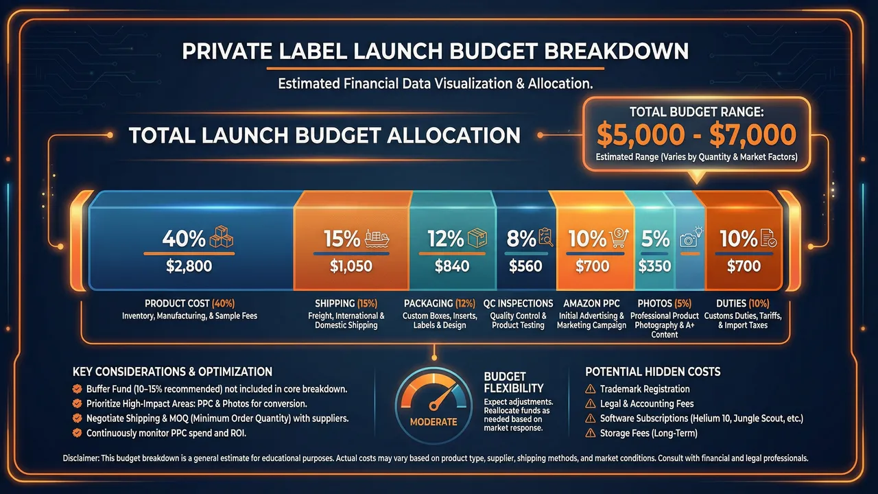 Private label product launch cost breakdown from China