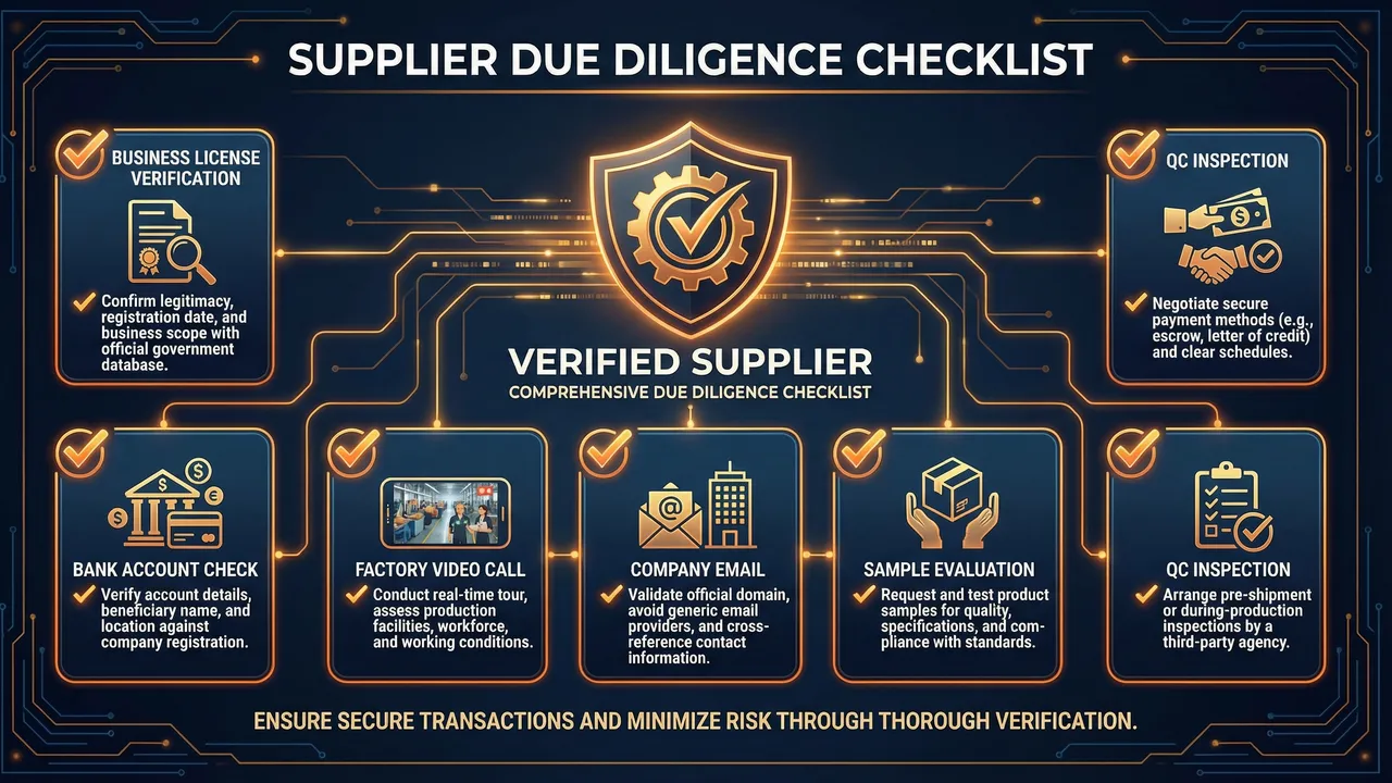 Supplier due diligence checklist to prevent sourcing scams
